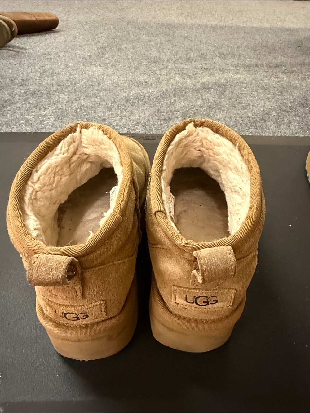 UGG Chestnut Brown Shearling-Lined Slip-On Boots